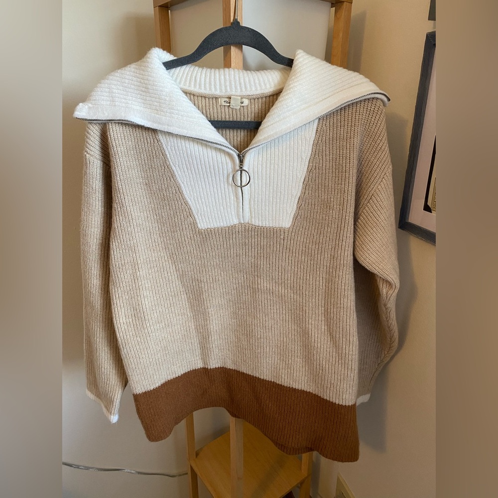 Tea N Rose Half zip Sweater